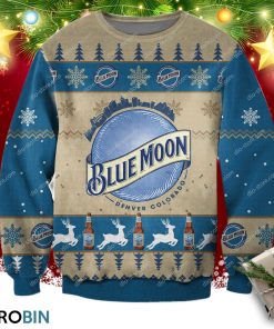 Blue Moon Knitting Pattern 3d Print Ugly Christmas Sweater