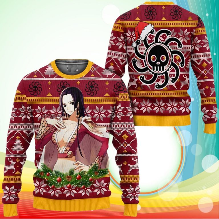 Boa Hancock Ugly Christmas Sweater One Piece Anime Xmas Gifts