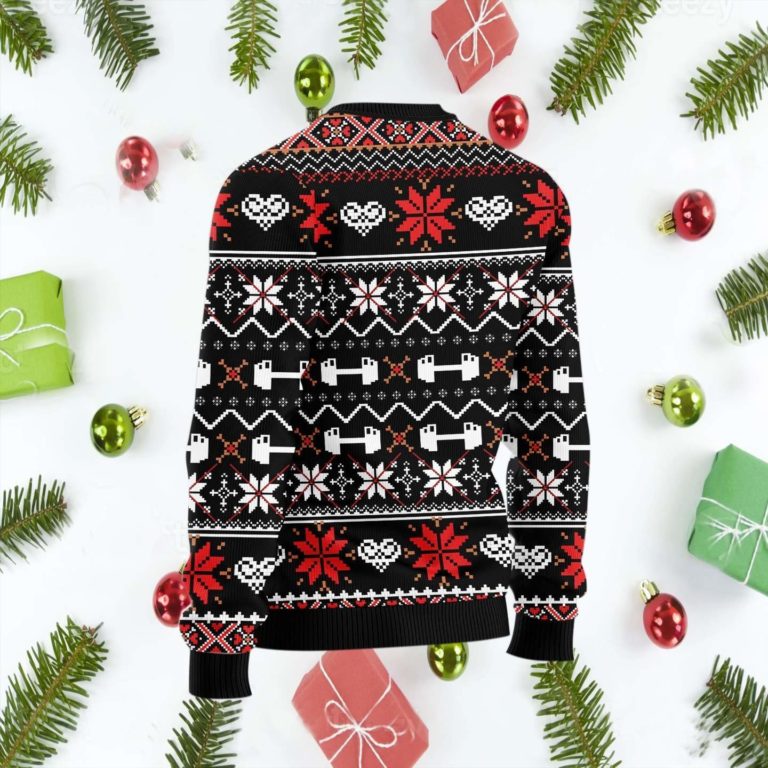 Brodolf The Red Nose Gainzdeer Gym Ugly Christmas Sweater