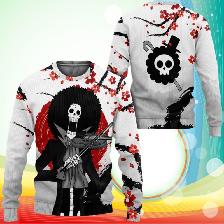 Brook Sweatshirt Japan Style One Piece Anime 3D Printed Sweater