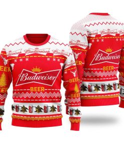 Budweiser Beer 3D Printed Ugly Christmas Sweatshirt