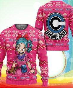 Bulma Ugly Christmas Sweater Anime Dragon Ball Xmas Gifts