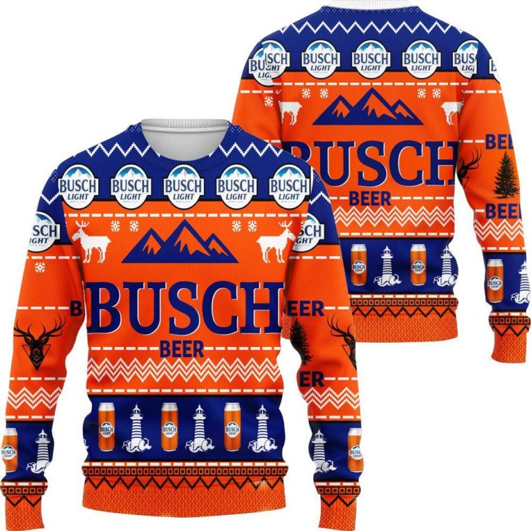 Busch Beer Ugly Christmas Sweatshirt
