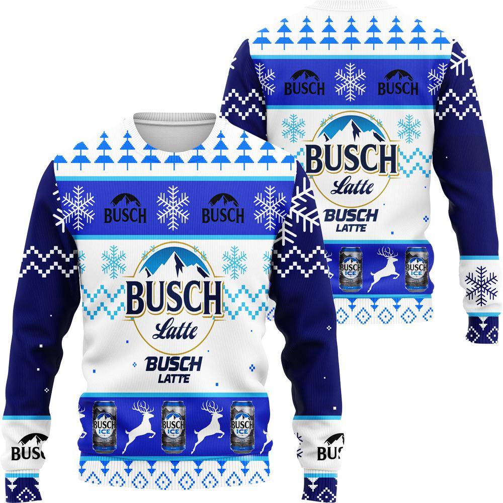 Busch Latte Beer 3D Printed Ugly Christmas Sweatshirt - RobinPlaceFabrics