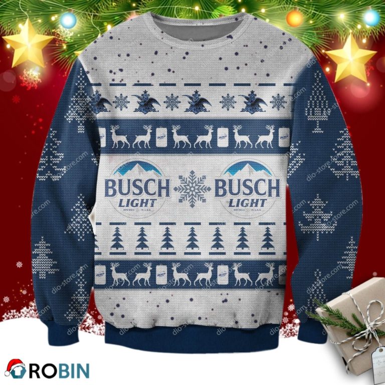 Busch Light 3d Print Ugly Christmas Sweater