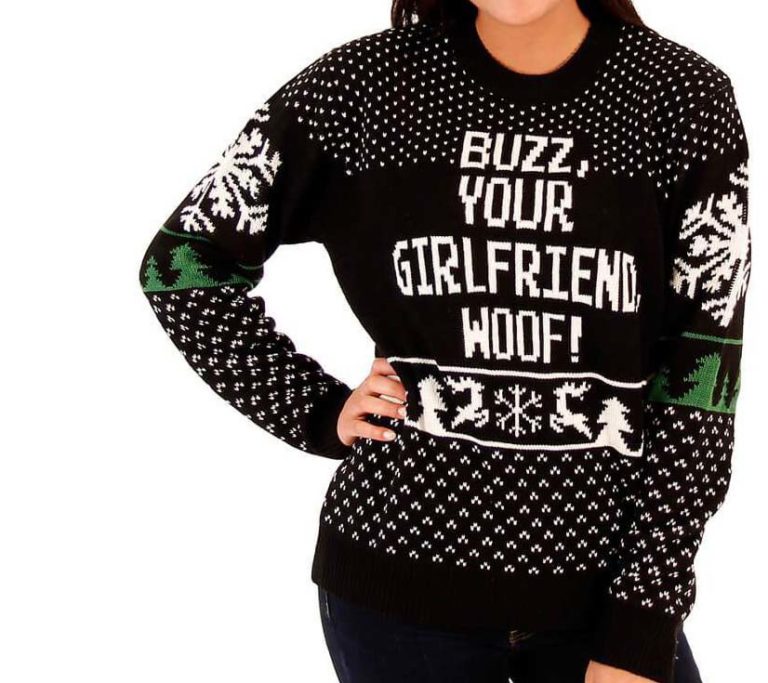 Buzz, Your Girlfriend, Woof! Ugly Christmas Sweater
