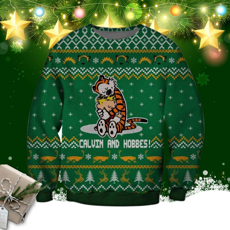 Calvin And Hobbes 3d Print Ugly Christmas Sweater