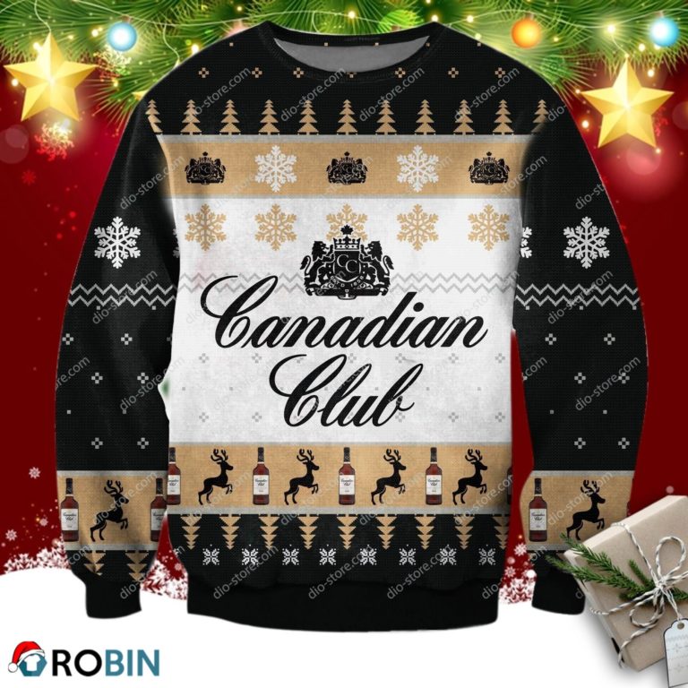 Canadian Club Knitting Pattern 3d Print Ugly Sweater
