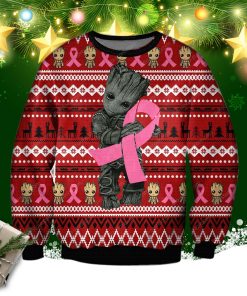 Cancer With Groot 3d Print Ugly Christmas Sweatshirt