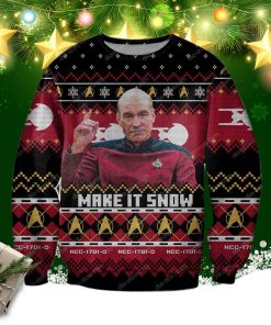 Captain Picard Star Trek 3d Print Ugly Christmas Sweater