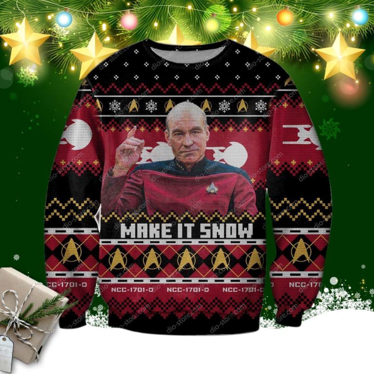 Captain Picard Star Trek 3d Print Ugly Christmas Sweater