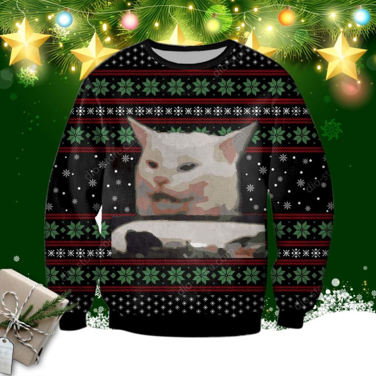 Cat Getting Yelled At 3d Print Ugly Sweater