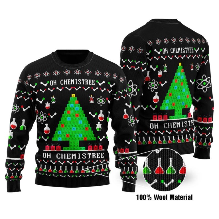 Chemistry Tree 3D Printed Ugly Christmas Sweatshirt