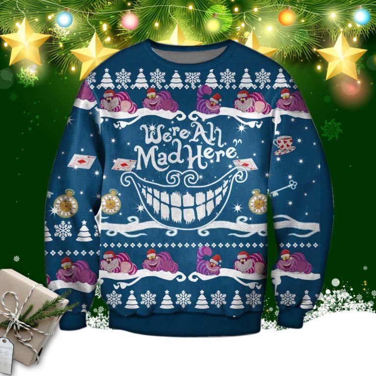 Cheshire Cat Knitting Pattern 3d Print Ugly Sweater