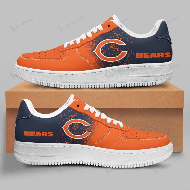 Chicago Bears White Sole Team AF 1 Sneakers 002RB-NAF