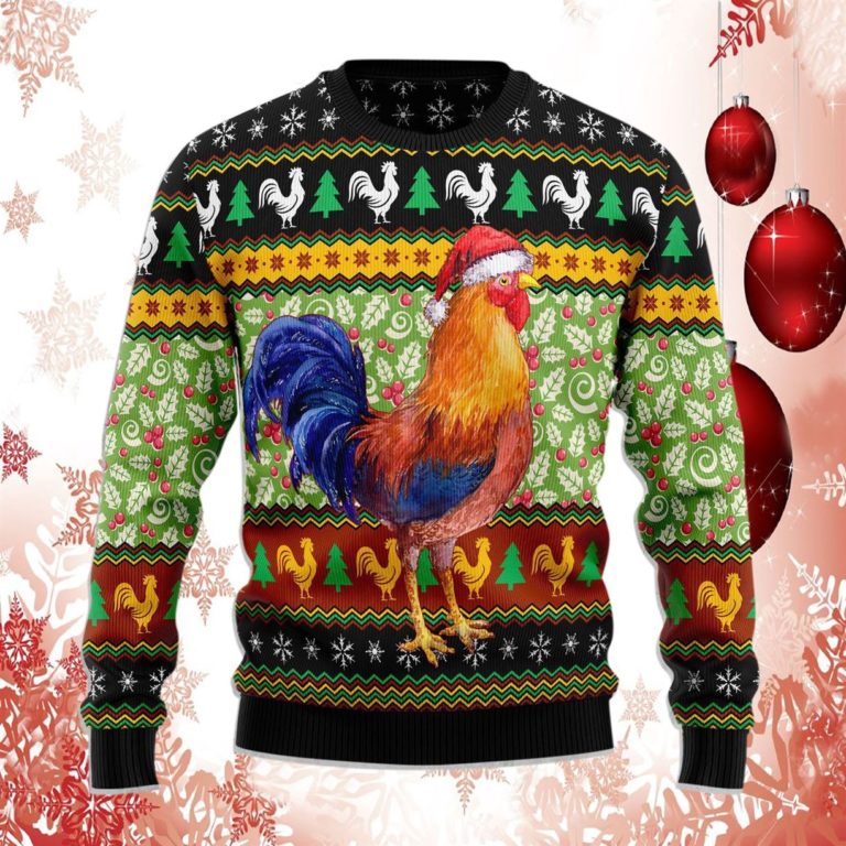 Chicken Cluck-ry Christmas Ugly Sweater