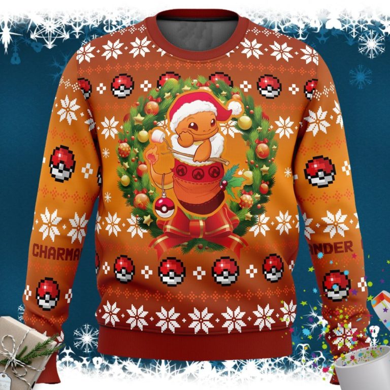 Christmas Charmander Pokemon Ugly Christmas Sweater