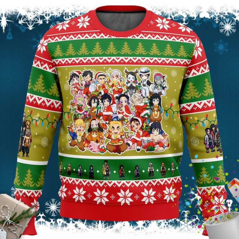 Christmas Demon Slayer Squad Demon Slayer Ugly Christmas Sweater