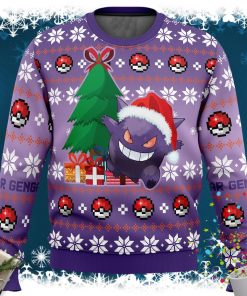 Christmas Gengar Pokemon Ugly Christmas Sweater