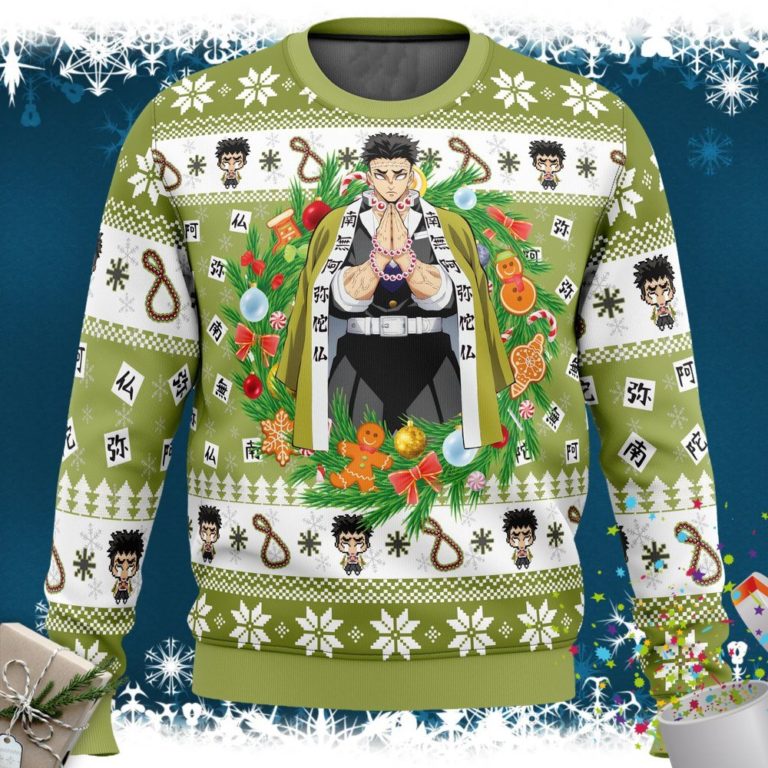 Christmas Gyomei Himejema Demon Slayer Ugly Christmas Sweater