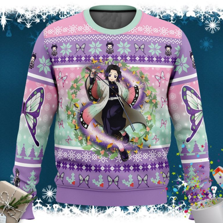 Christmas Kochou Shinobu Demon Slayer Ugly Christmas Sweater