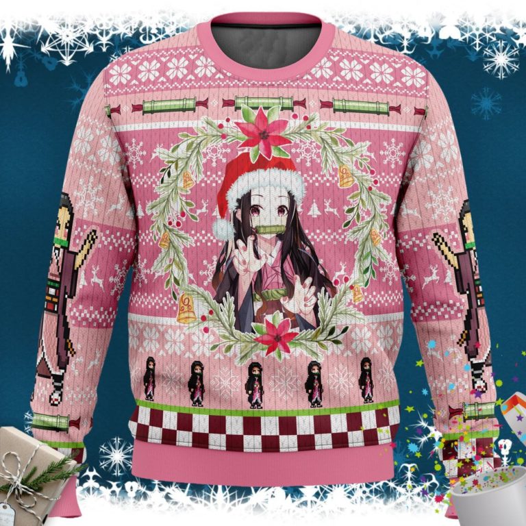 Christmas Nezuko Kamado Demon Slayer Ugly Christmas Sweater