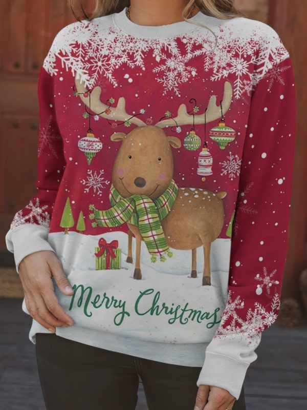 Christmas Reindeer All Over Print Sweatshirt