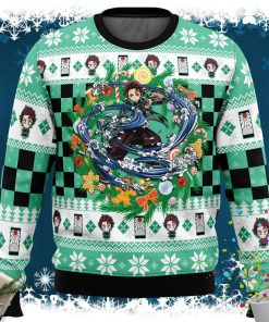 Christmas Tanjiro Kamado Demon Slayer Ugly Christmas Sweater