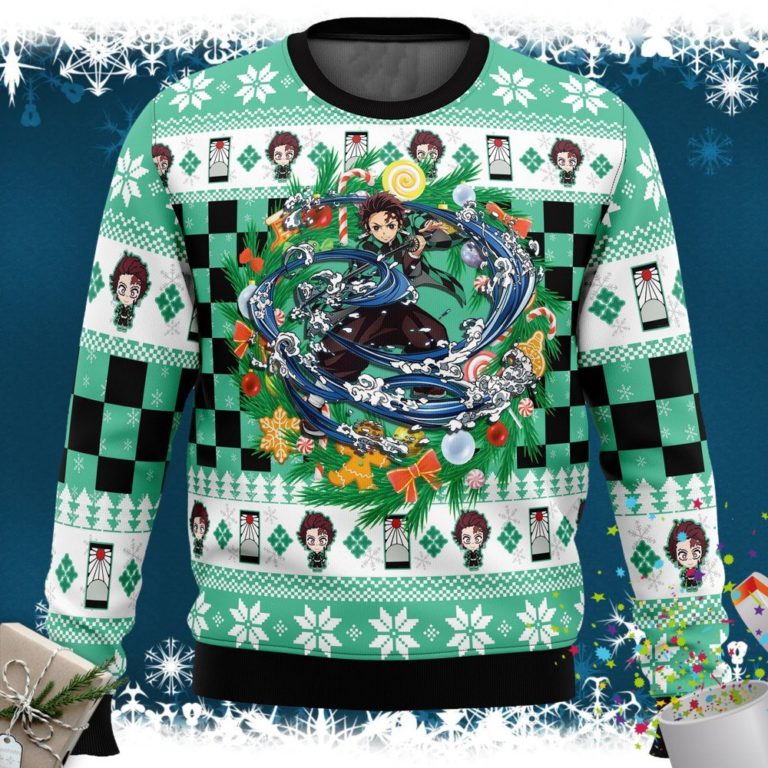 Christmas Tanjiro Kamado Demon Slayer Ugly Christmas Sweater