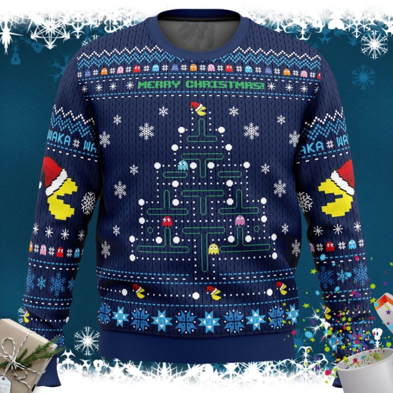 Christmas Tree Pac-Man Christmas Sweater