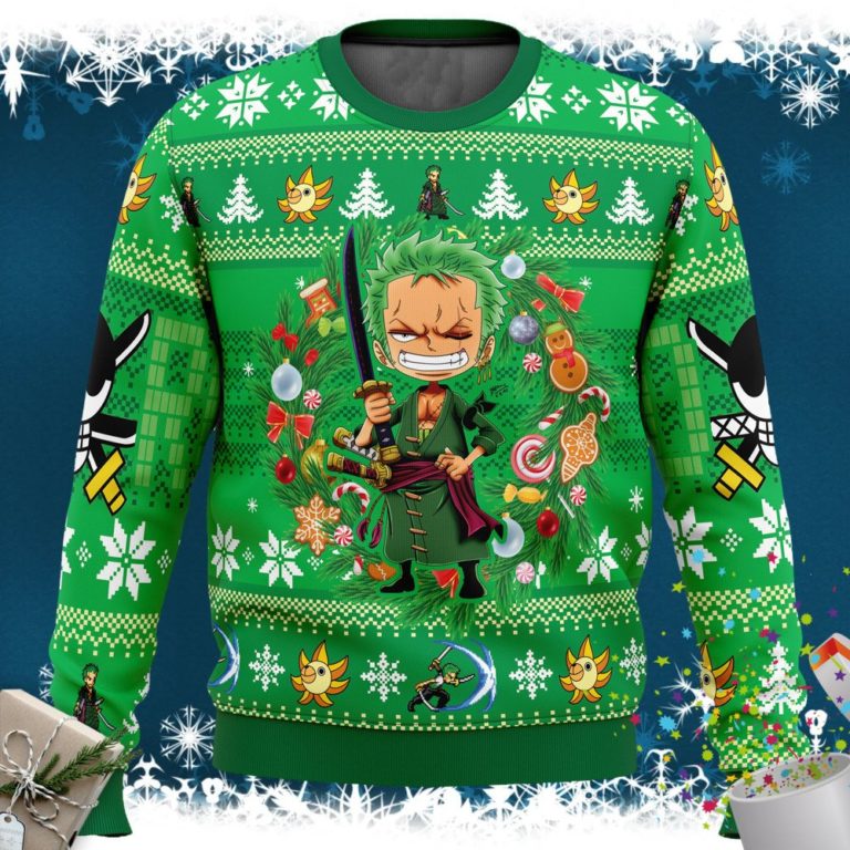 Christmas Zoro One Piece Ugly Christmas Sweater