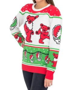 Grateful Dead Dancing Bears Ugly Christmas Sweater