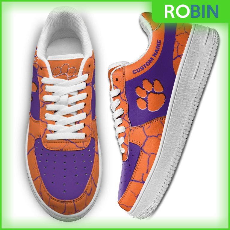 Clemson Tigers NCAA Custom AF1 Sneakes