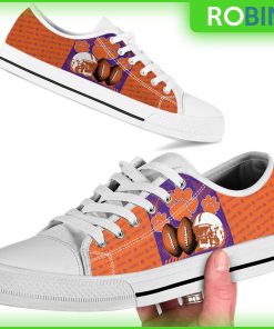 Clemson Tigers Football Canvas Low Top Shoes Clemson Tigers Football Canvas Low Top Shoes