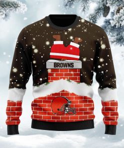 Cleveland Browns NFL Football Santa Claus 3D Ugly Christmas Sweater