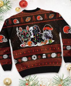 Cleveland Browns Star Wars Ugly Christmas Sweater Darth Vader Boba Fett Stormtrooper Cleveland Browns Star Wars Ugly Christmas Sweater Darth Vader Boba Fett Stormtrooper