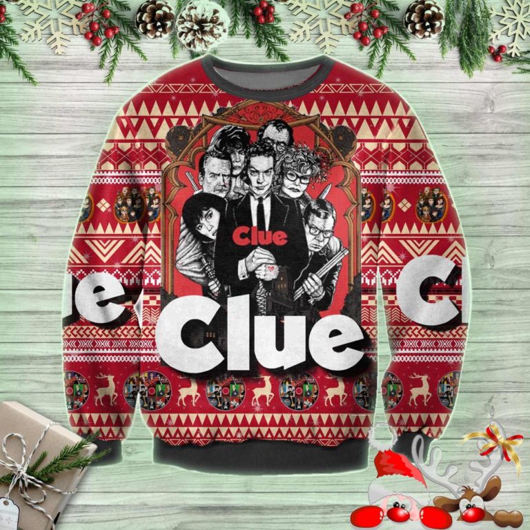Clue Christmas Ugly Sweatshirt, Sweater