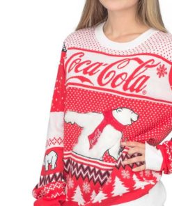 Coca-Cola Polar Bear Coke And Trees Ugly Christmas Sweater, Sweatshirt