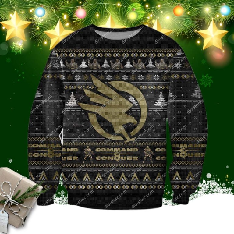 Command Conquer 3d Print Ugly Christmas Sweatshirt, Sweater