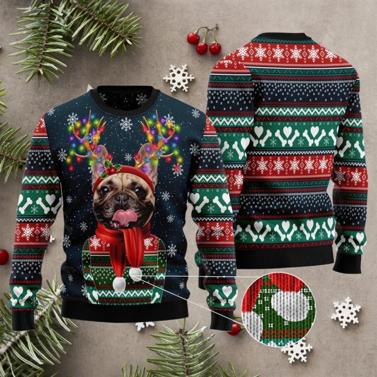 Cool French Bulldog Ugly Sweater, Sweatshirt