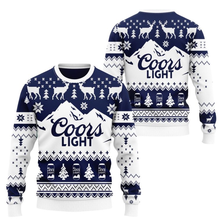 Coors Light Beer 3D Printed Ugly Christmas Sweatshirt