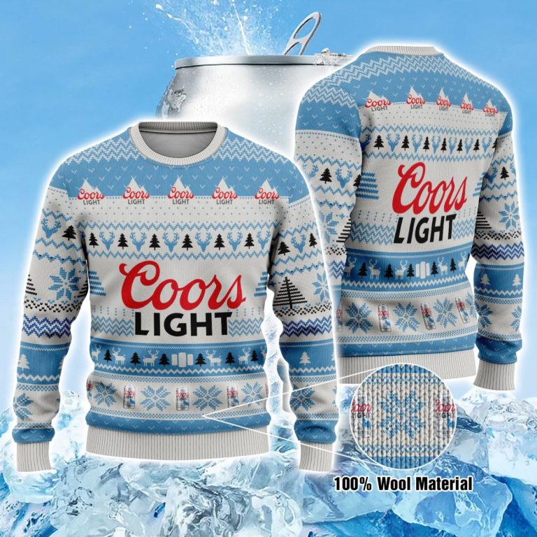 Coors Light Beer Ugly Christmas Sweater