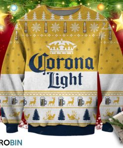 Corona Light Beer Knitting Pattern 3d Print Ugly Sweatshirt