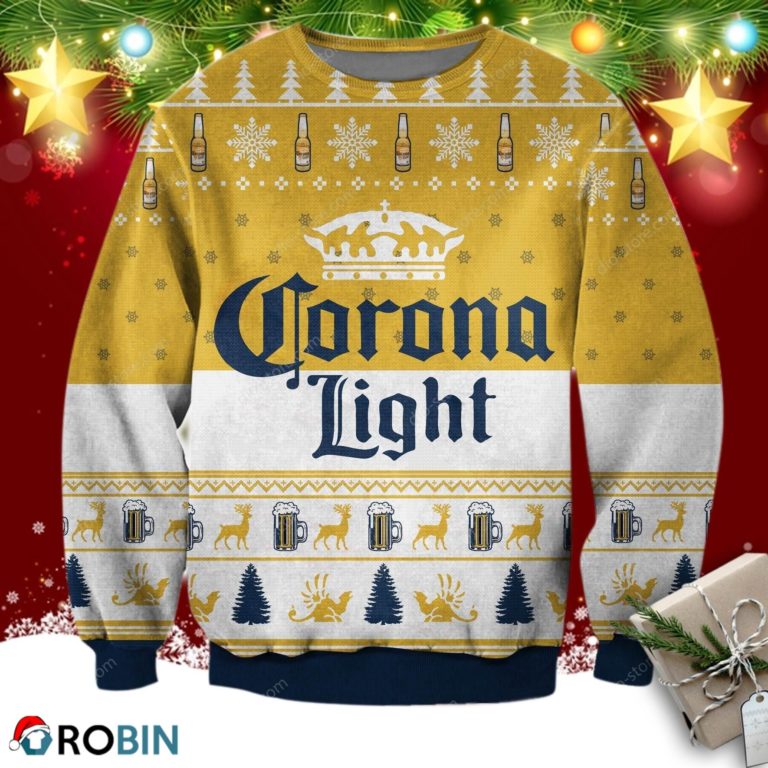 Corona Light Beer Knitting Pattern 3d Print Ugly Sweatshirt
