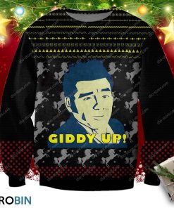 Cosmo Kramer Giddy Up 3d Print Ugly Christmas Sweater