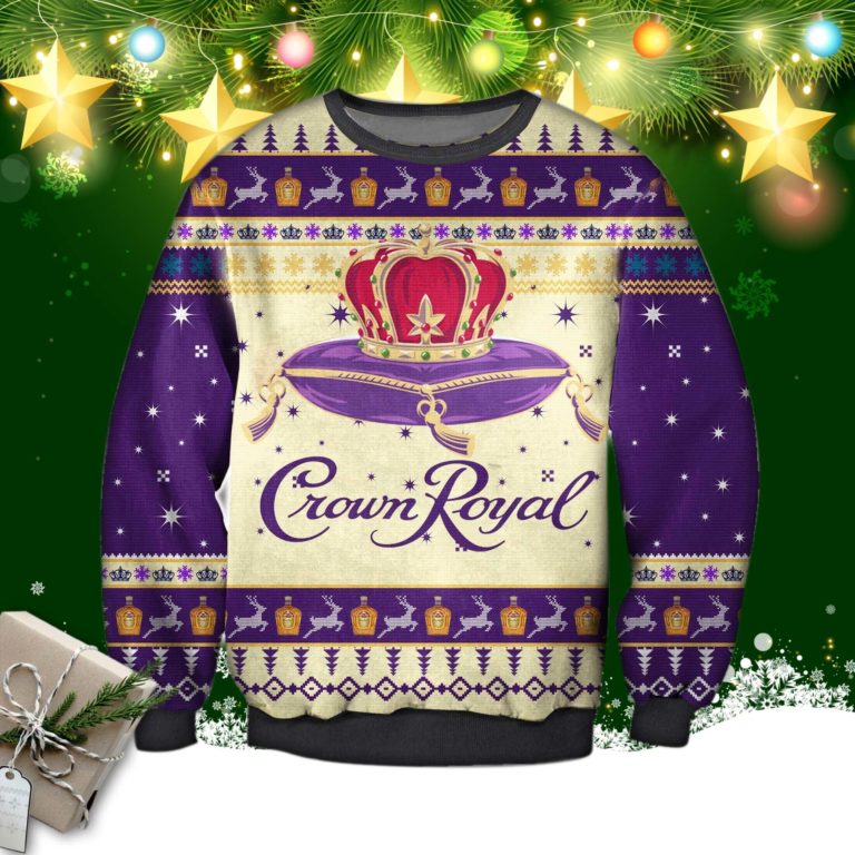 Crown Royal Knitting Pattern 3d Print Ugly Sweater