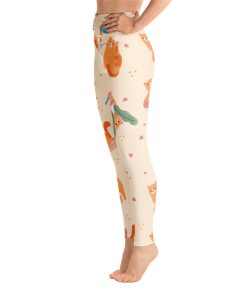 Cute Cats Yoga Leggings Women, Kitten Mom High Waisted Pants