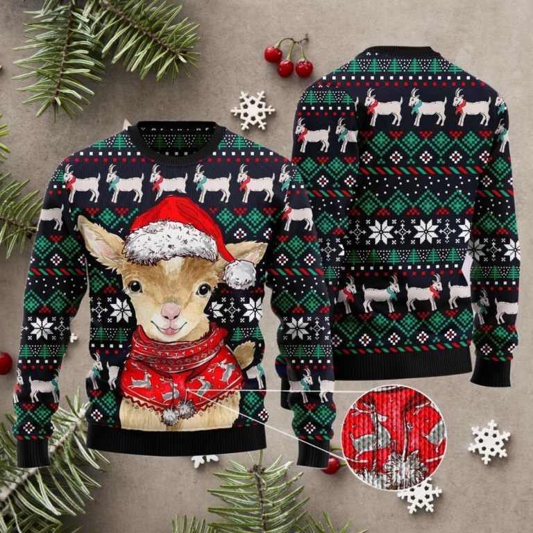 Cute Goat Christmas Ugly Sweater