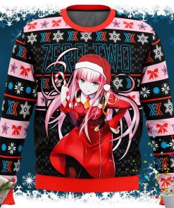 Darling in the Franxx Zero Two Ugly Christmas Sweater