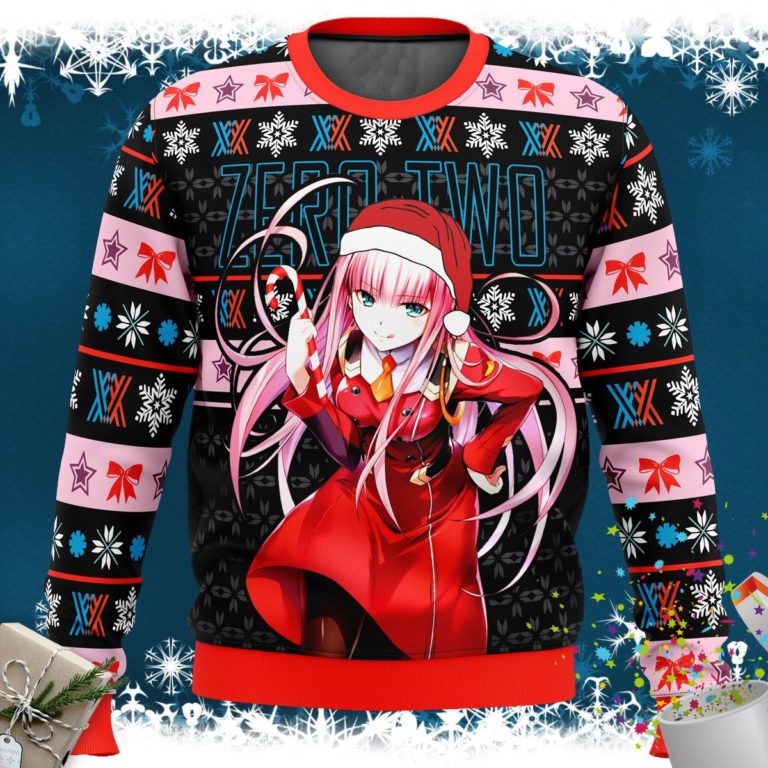 Darling in the Franxx Zero Two Ugly Christmas Sweater